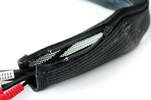 Cable Sock With Zip - Black
